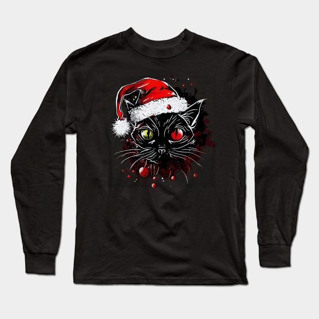 Black Cat Is Best Cat Long Sleeve T-Shirt by happymeld